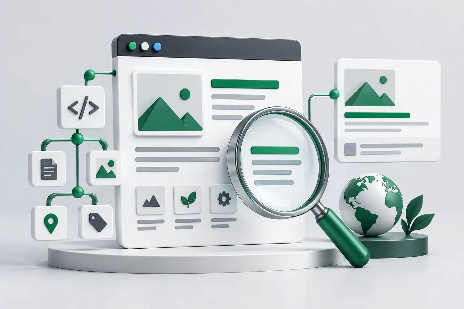 SEO pentru website - ilustrație de prezentare